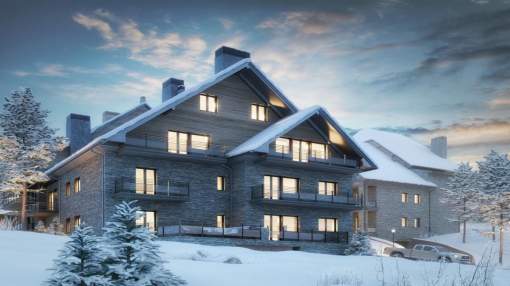 New construction in the old town of Vielha, Aran Valley New construction in the old town of Vielha, Aran Valley